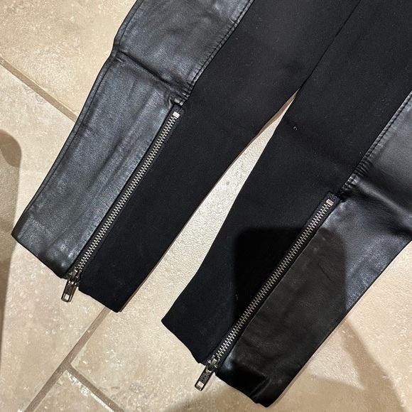 JOE FRESH Leather Panel Pants - Picture 2 of 3